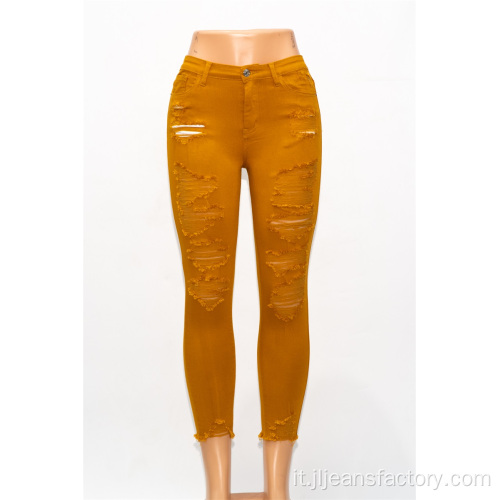 Personalità della moda di jeans arancioni personalizzate